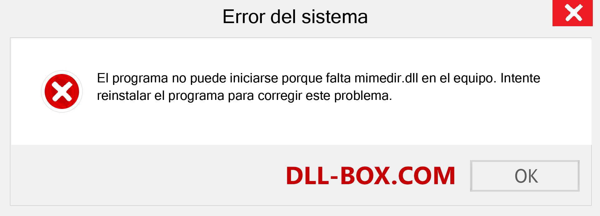 ¿Falta el archivo mimedir.dll ?. Descargar para Windows 7, 8, 10 - Corregir mimedir dll Missing Error en Windows, fotos, imágenes