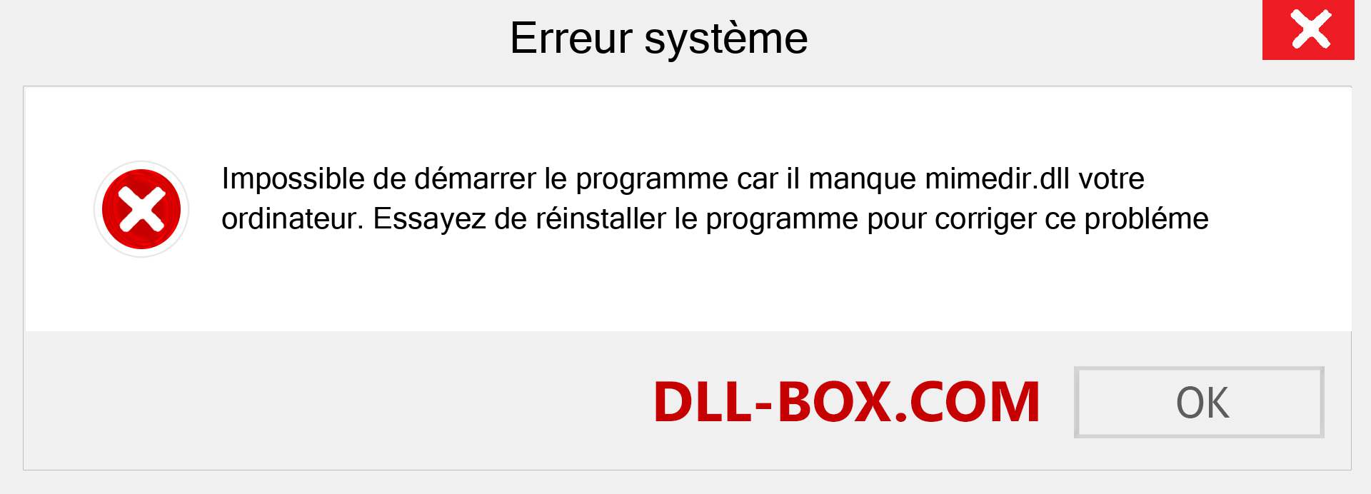 Le fichier mimedir.dll est manquant ?. Télécharger pour Windows 7, 8, 10 - Correction de l'erreur manquante mimedir dll sur Windows, photos, images